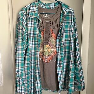 Journey tee with plaid size XL bundle